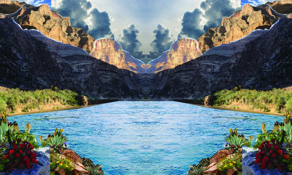 2019 Ersatz Canyon panel digital collage